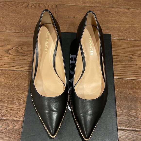 Coach | Shoes | Coach Jackie Leather Pump Black Leather Size 9 Worn Once 2  Heel | Poshmark
